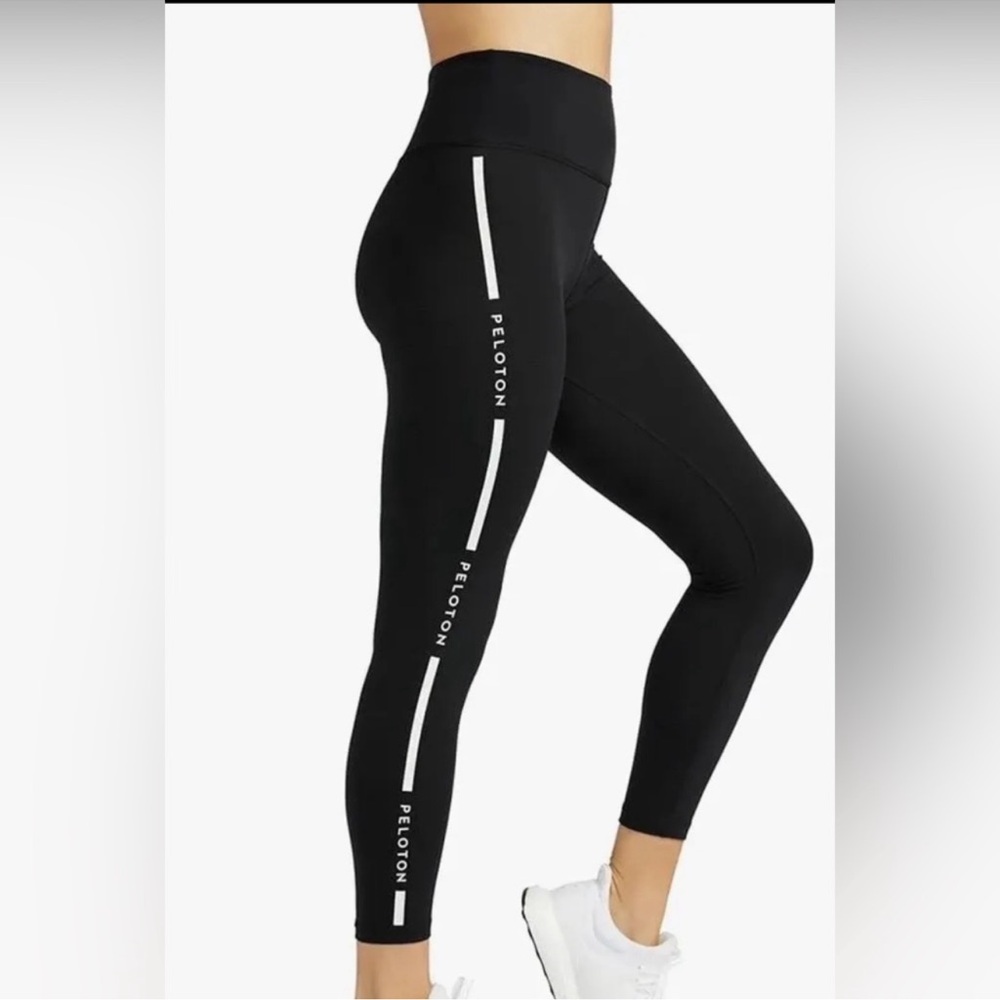Peloton Black Here Now High Waisted Athletic Workout Leggings